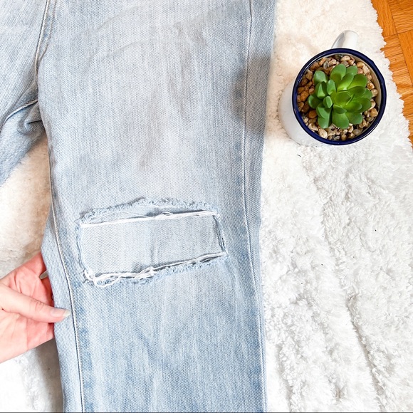 CHUU Cut Distressed Flare High-Waisted Denim Jeans - Picture 3 of 6